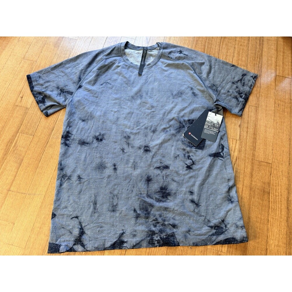 NWT Lululemon Metal Vent Tech T 2.0 Diamond Dye Black XXL Shirt $78! Gym Workout